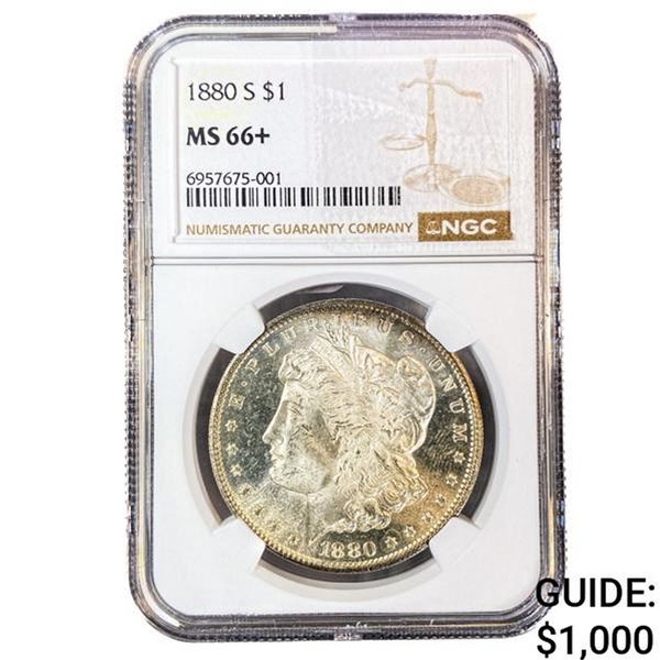 1880-S Morgan Silver Dollar NGC MS66+