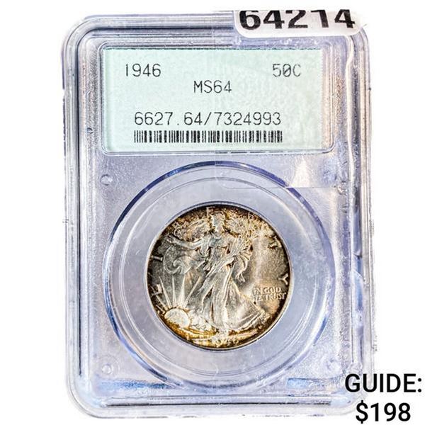 1946 Walking Liberty Half Dollar PCGS MS64