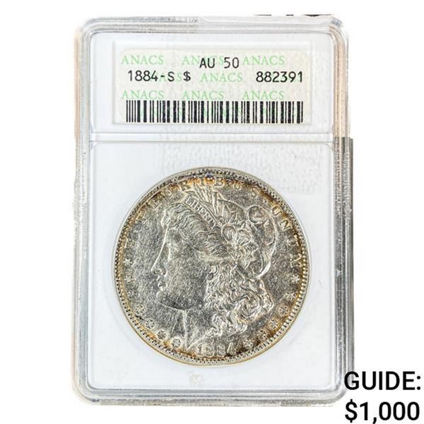 1884-S Morgan Silver Dollar ANACS AU50