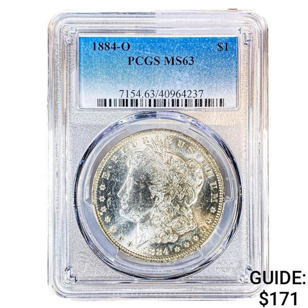 1884-O Morgan Silver Dollar PCGS MS63