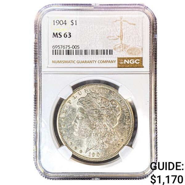 1904 Morgan Silver Dollar NGC MS63