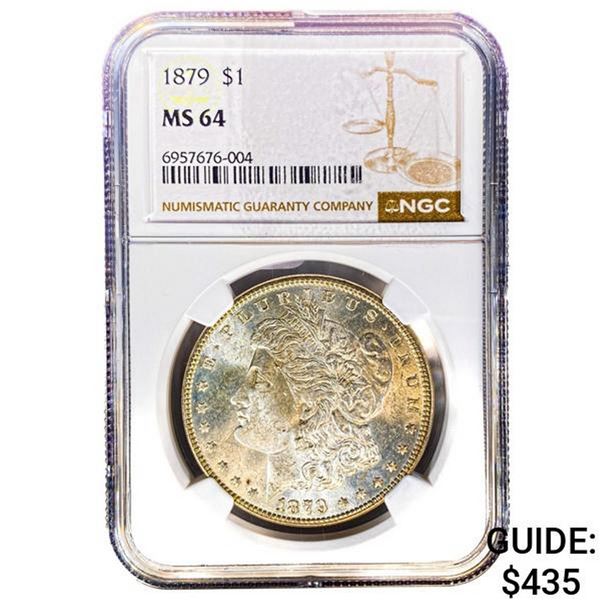 1879 Morgan Silver Dollar NGC MS64
