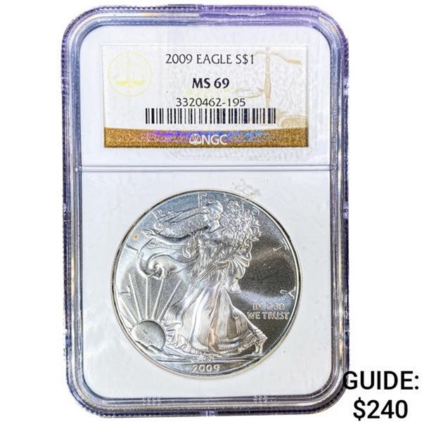 2009 Silver Eagle NGC MS69