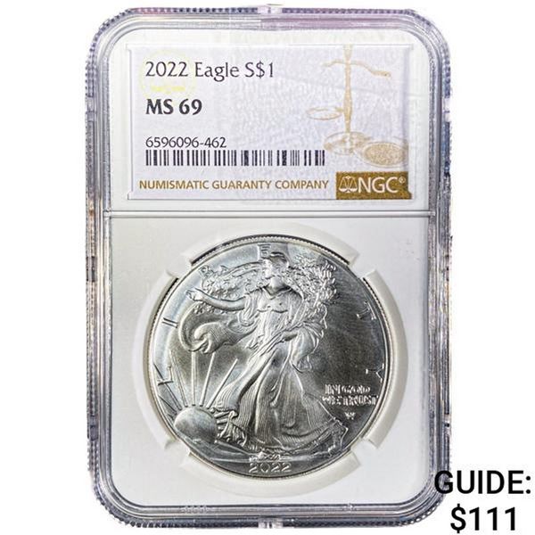 2022 Silver Eagle NGC MS69