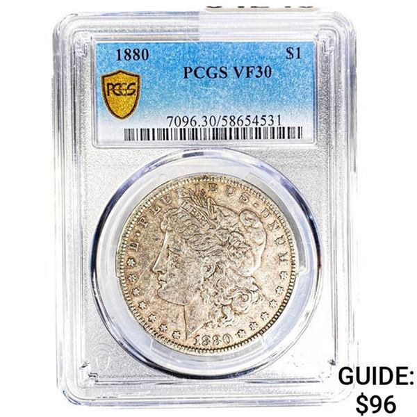 1880 Morgan Silver Dollar PCGS VF30