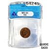 Image 1 : 1908 Indian Head Cent ANACS MS64 RB