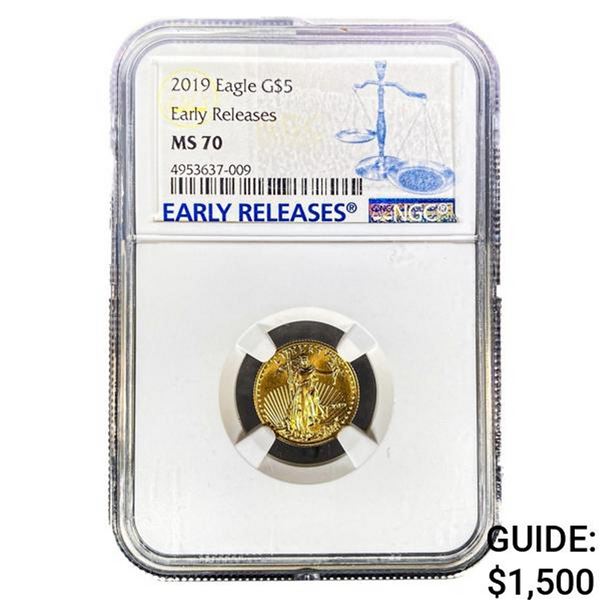 2019 Gold $5 American Eagle NGC MS70