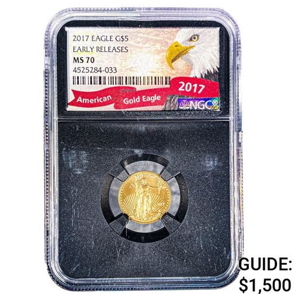 2017 Gold $5 American Eagle NGC MS70