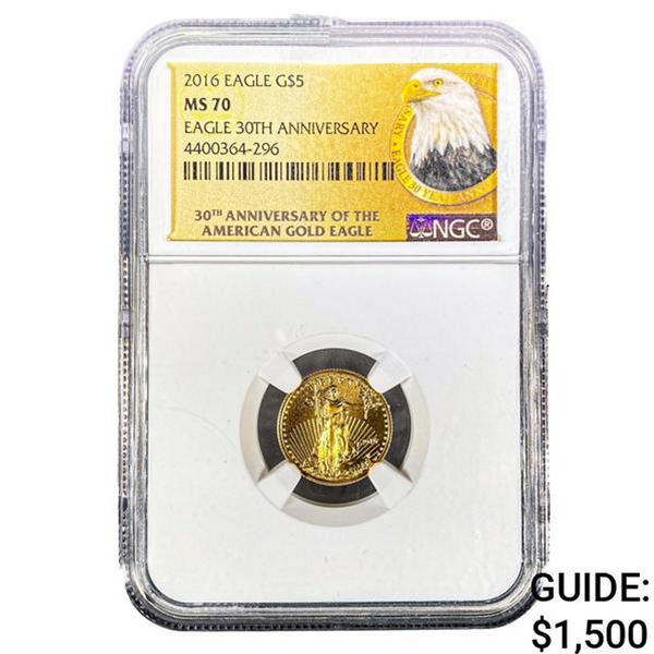 2016 Gold $5 American Eagle NGC MS70