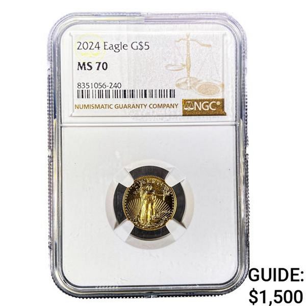 2024 Gold $5 American Eagle NGC MS70