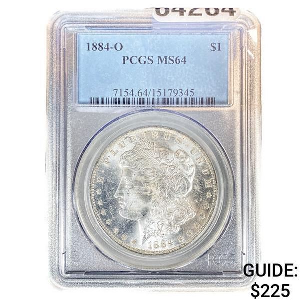 1884-O Morgan Silver Dollar PCGS MS64
