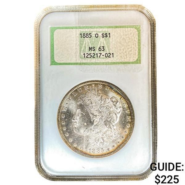 1885-O Morgan Silver Dollar NGC MS63