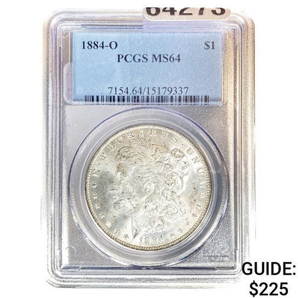 1884-O Morgan Silver Dollar PCGS MS64