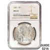 Image 1 : 1887 Morgan Silver Dollar NGC MS63