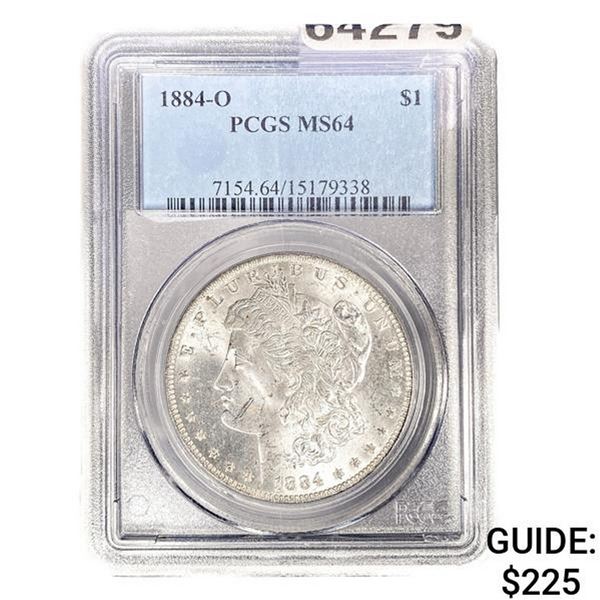 1884-O Morgan Silver Dollar PCGS MS64