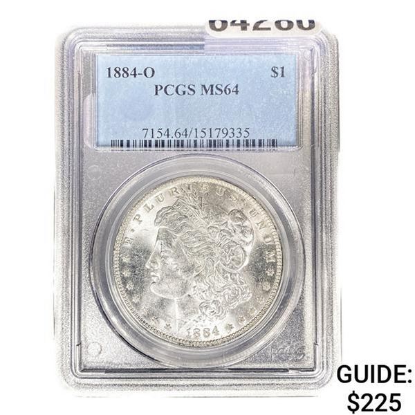 1884-O Morgan Silver Dollar PCGS MS64