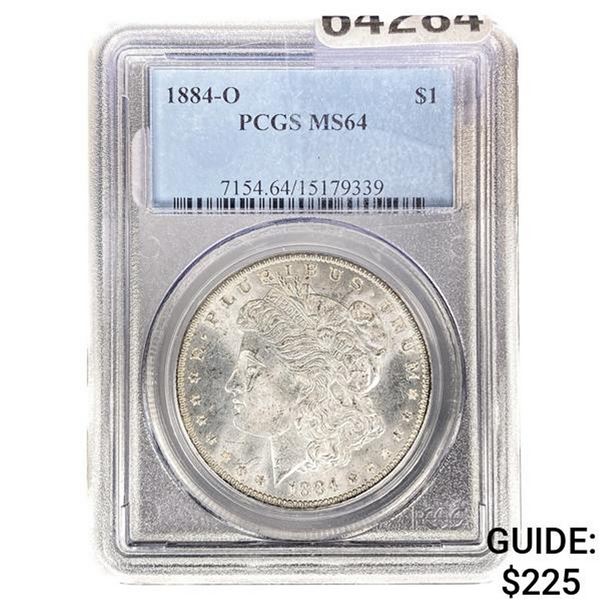 1884-O Morgan Silver Dollar PCGS MS64