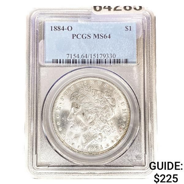 1884-O Morgan Silver Dollar PCGS MS64
