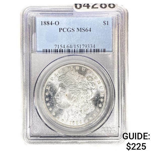 1884-O Morgan Silver Dollar PCGS MS64