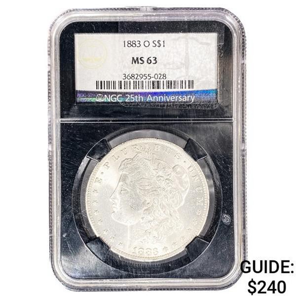 1883-O Morgan Silver Dollar NGC MS63