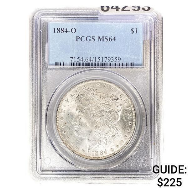 1884-O Morgan Silver Dollar PCGS MS64