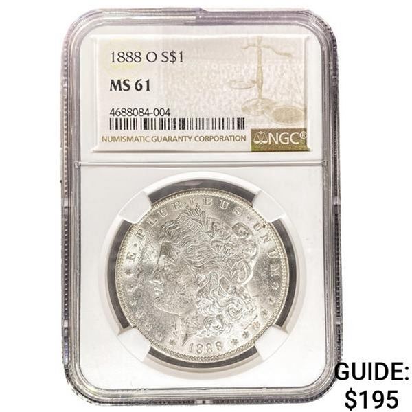 1888-O Morgan Silver Dollar NGC MS61