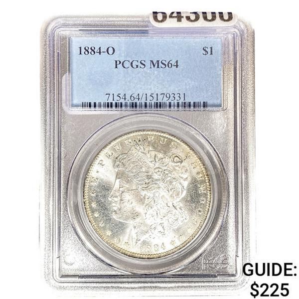 1884-O Morgan Silver Dollar PCGS MS64