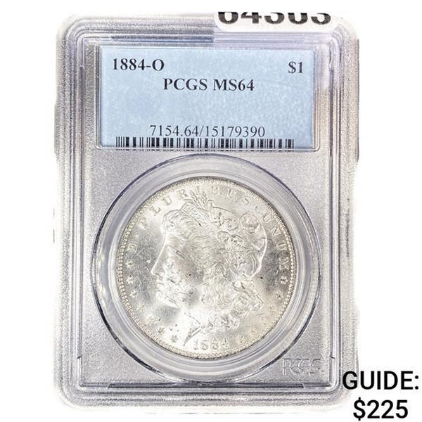 1884-O Morgan Silver Dollar PCGS MS64