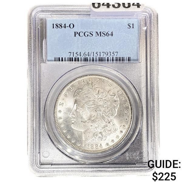 1884-O Morgan Silver Dollar PCGS MS64