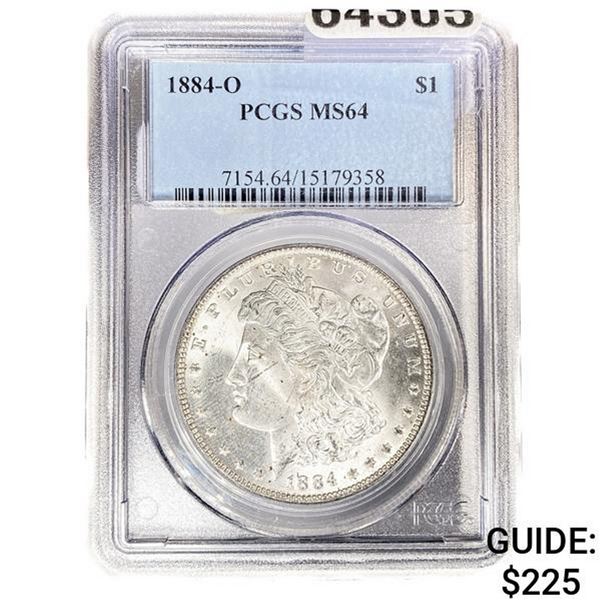 1884-O Morgan Silver Dollar PCGS MS64