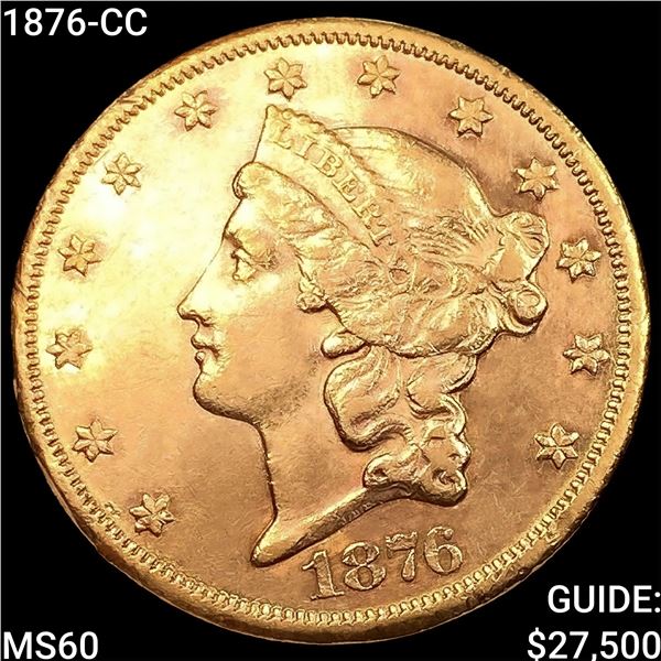 1876-CC $20 Gold Double Eagle UNCIRCULATED