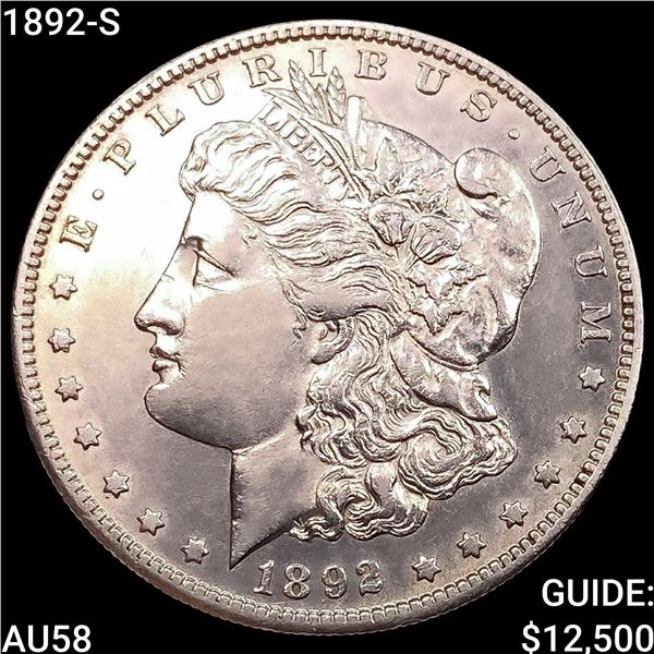 1892-S Morgan Silver Dollar CHOICE AU