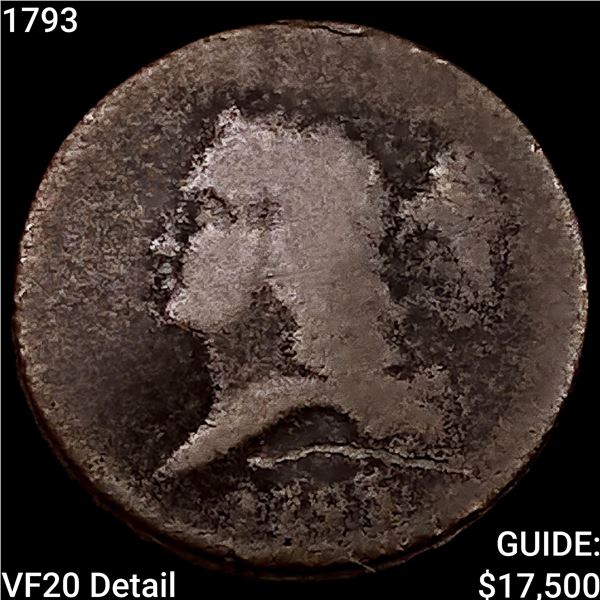 1793 Draped Bust Half Cent LIGHTLY CIRCULATED