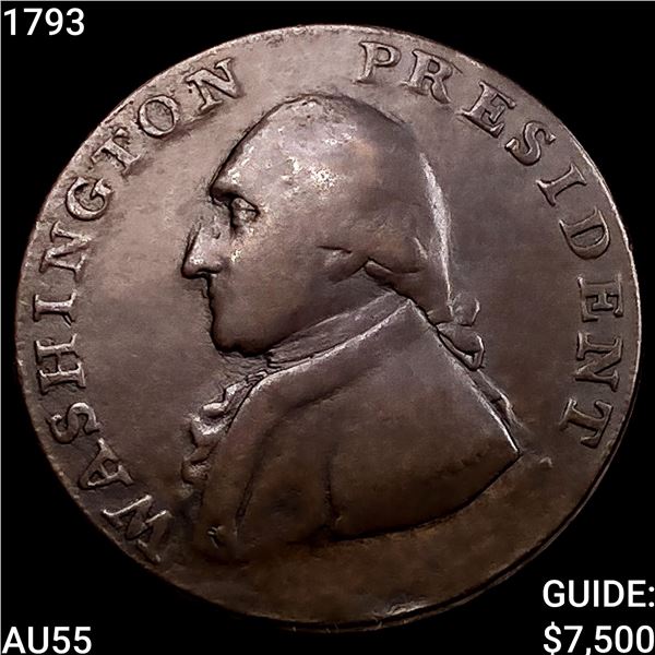 1793 Washington President Plain Edge HIGH GRADE
