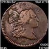1794 No Bar Head of '94 Liberty Cap Large Cent NEARLY UNCIRCULATED
