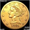 1884-CC $5 Gold Half Eagle HIGH GRADE