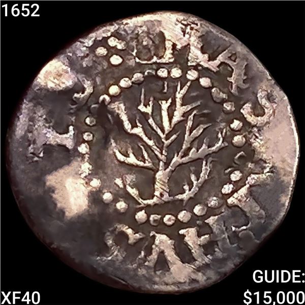 1652 Oak Tree Three Pence NEARLY UNCIRCULATED