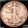 1921-S Walking Liberty Half Dollar NEARLY UNCIRCULATED