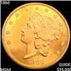 1860 $20 Gold Double Eagle CHOICE BU