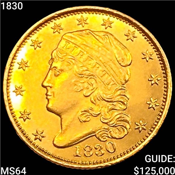 1830 $2.50 Gold Quarter Eagle CHOICE BU