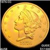 1876-CC $20 Gold Double Eagle CHOICE AU