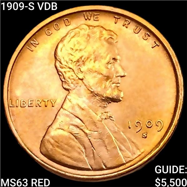 1909-S VDB Wheat Cent CHOICE BU RD