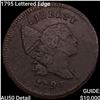 1795 Lettered Edge Liberty Cap Half Cent CLOSELY UNCIRCULATED