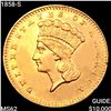 1858-S Rare Gold Dollar UNCIRCULATED