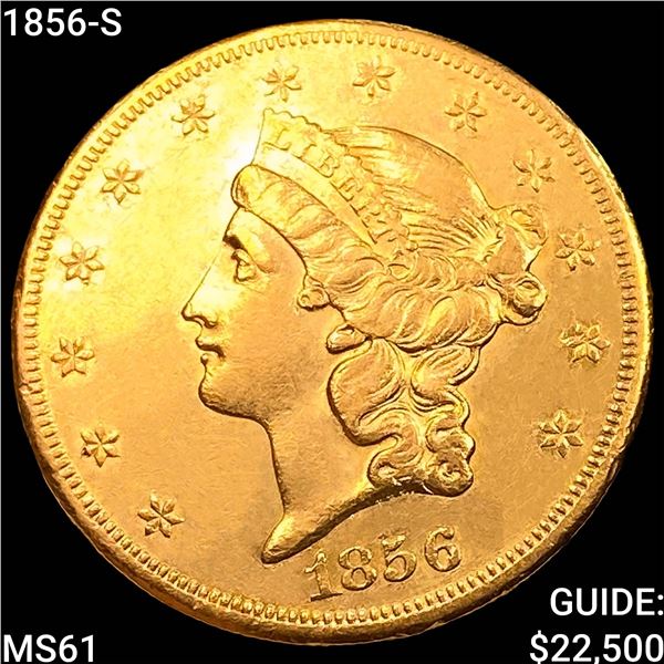 1856-S $20 Gold Double Eagle UNCIRCULATED