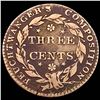 Image 2 : 1837 Three Cent Feuchtwanger HT-262 NEARLY UNCIRCULATED