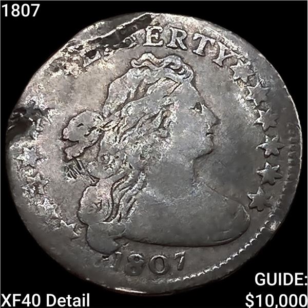 1807 Draped Bust Dime NEARLY UNCIRCULATED