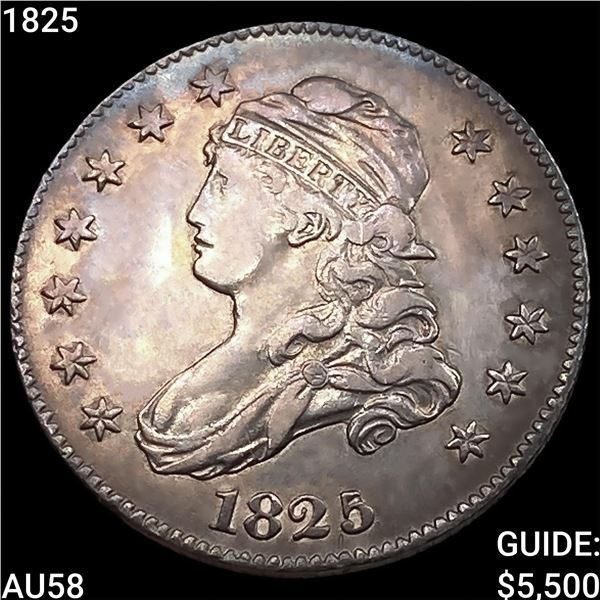 1825 Capped Bust Quarter CHOICE AU