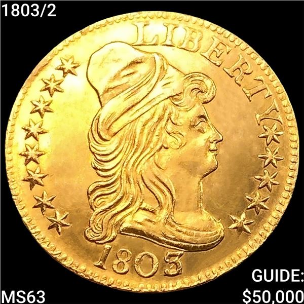 1803/2 $5 Gold Half Eagle CHOICE BU