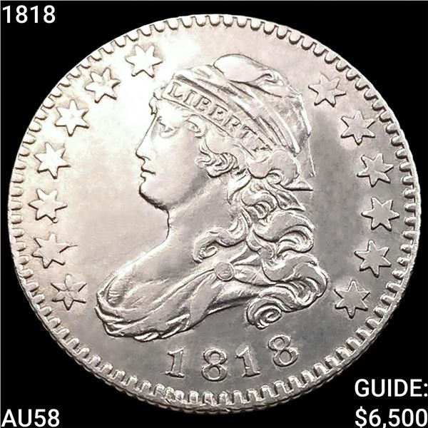 1818 Capped Bust Quarter CHOICE AU